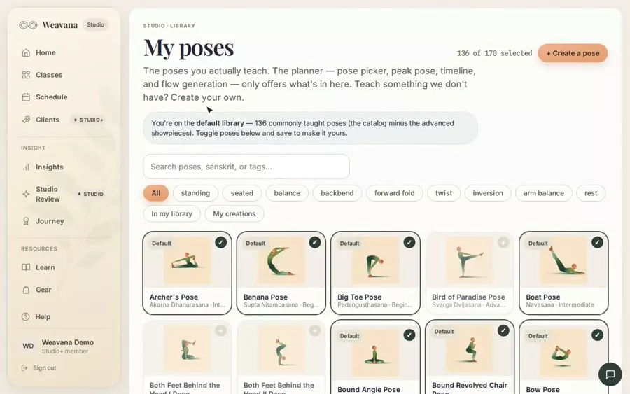Curate your pose library (My Poses) — demo